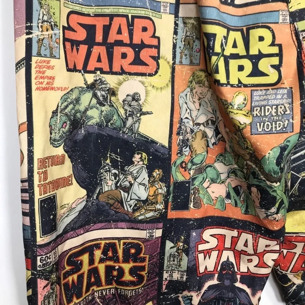 Mens Star Wars Long Board Shorts US Med Swim Trunks Vintage missing swim liner